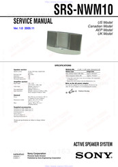 Sony SRS-NWM10 Service Manual