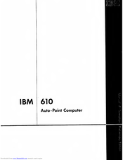 IBM 610 Manual Of Operation