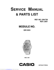 Casio QW-2424 Service Manual & Parts List