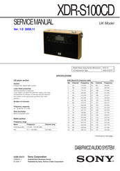 Sony XDR-S100CD Service Manual