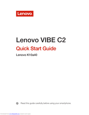 Lenovo VIBE C2 Quick Start Manual