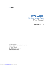 Zte ZXWL W822E User Manual