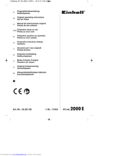 EINHELL RT-HA 2000 E Original Operating Instructions
