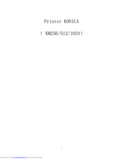 Konica Minolta KM512 Manual