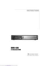 Channel Vision DVR-4JN Instructions Manual