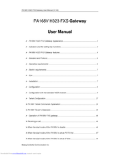 Centrality PA168V User Manual