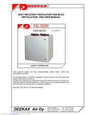 Deekax FAIR-80 EC Installation And User Manual