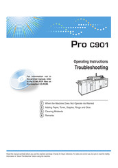 Ricoh pro c901 Troubleshooting Manual