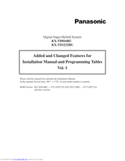 Panasonic KX-TD816RUKX-TD1232RU Installation And Programming Manual