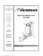 Pegasus HG 8250 Owner's Manual