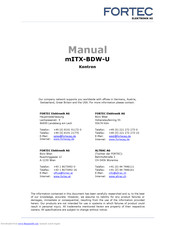 Kontron mITX-BDW-U Manual