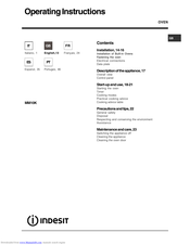 Indesit mm10k Operating Instructions Manual