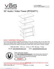 VAS RTG30T1 Assembly Instruction Manual