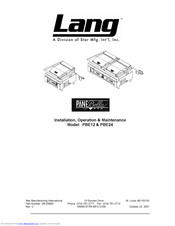 Lang PBE12 Installation Operation & Maintenance