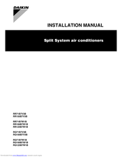 Daikin RR125B7W1B Installation Manual
