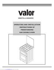 Valor V60GTCLm Operating And Installation Instructions