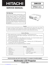Hitachi SM0328 Service Manual