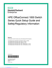 HP OfficeConnect 1850 24G 2XGT Series Quick Setup Manual And Safety/Regulatory Information
