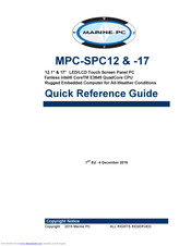 Marine PC MPC-SPC17 Quick Reference Manual