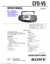 Sony CFD-V5 - Cd Radio Cassette-corder Service Manual