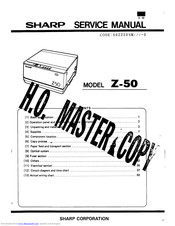 Sharp Z-50 Service Manual