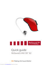 ReSound LiNX 3D 62 Quick Manual