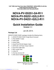 IEI Technology NOVA-PV-D4251-G2L2-R11 Quick Installation Manual