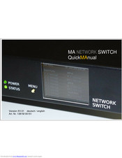 MA lighting MA Switch Quick Manual