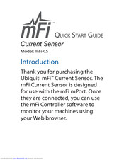 Ubiquiti mFi-CS Quick Start Manual