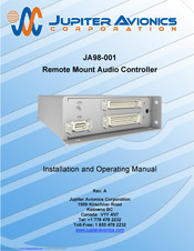 Jupiter Avionics JA98-001 Installation And Operating Manual