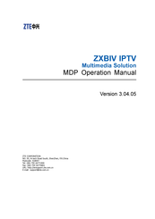 Zte ZXBIV IPTV Operation Manual