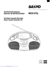 Sanyo MCD-X75L Instruction Manual
