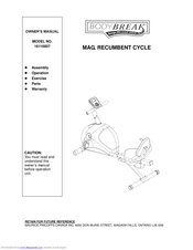 Body Break 16116807 Owner's Manual