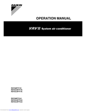 Daikin RXYQ12P7Y1K Operation Manual