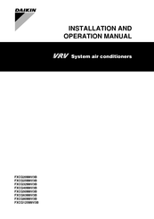 Daikin FXCQ40M8V3B Installation And Operation Manual
