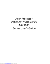 Acer V9800 User Manual