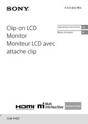Sony CLM-FHD5 Operating Instructions Manual