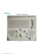 Siemens Sonoline G20 Quick Reference Manual
