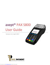 First payment axept PAX S800 User Manual