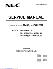NEC Multi Sync EA221WM Service Manual