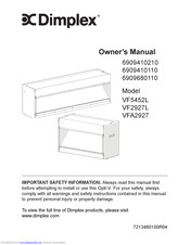 Dimplex VFA2927 Owner's Manual