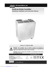 JS Humidifiers HumEvap Installation Instructions Manual