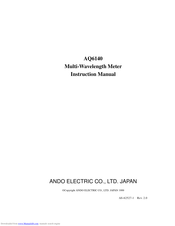 Ando Electric AQ6140 Instruction Manual