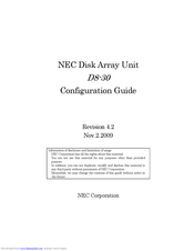 NEC D8-30 Configuration Manual