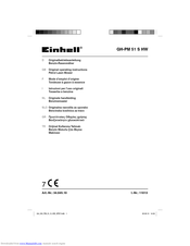 EINHELL GH-PM 51 S HW Original Operating Instructions