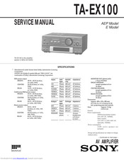Sony TA-EX100 Service Manual