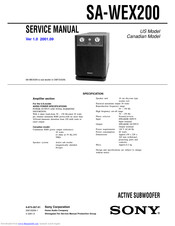 Sony SA-WEX200 Service Manual