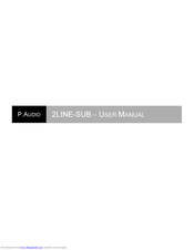 P.Audio 2LINE-SUB User Manual
