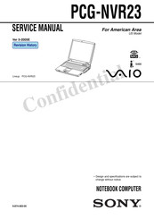 Sony PCG-NVR23 VAIO   (primary manual) Service Manual