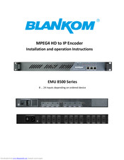 Blankom EMU-8500 Installation Instructions Manual